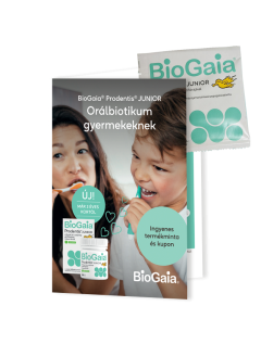 BioGaia Prodentis Junior tájékoztató és termékminta